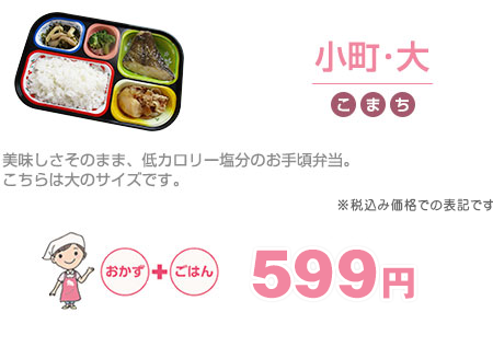 小町・大　おかず+ごはん　460円～